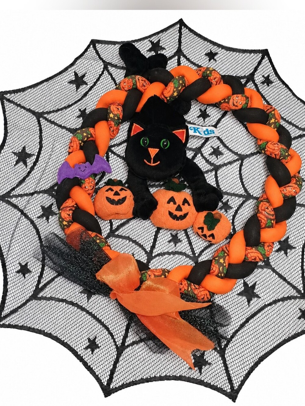 90s Nostaligic Kitty Halloween Wreath